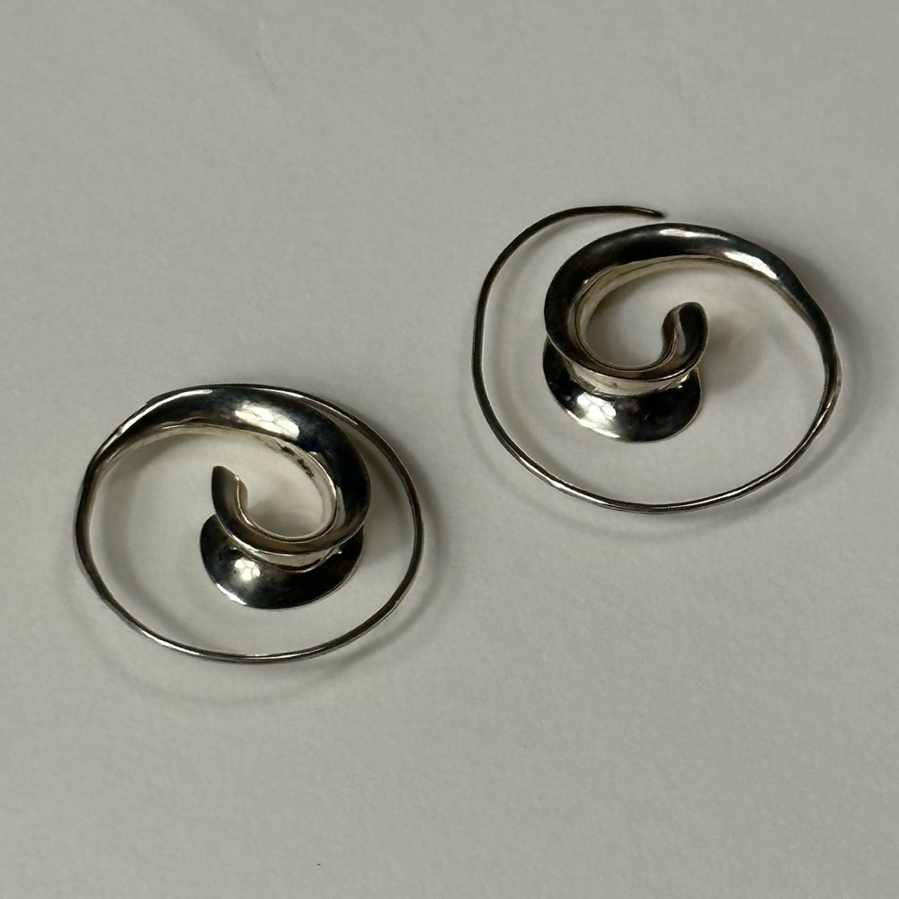 Silver vintage earrings.